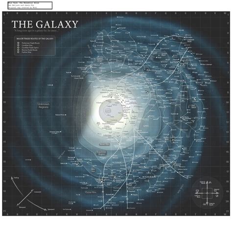 Picture of a Map of the Star Wars Galaxy